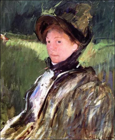 Qui a peint "Lydia Cassatt dans un bonnet vert et un manteau" ?