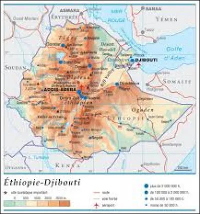 Quelle est la superficie approximative de l'Ethiopie ?