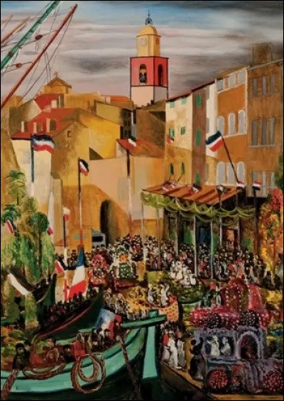 Qui a représenté "La Fête des fleurs à Saint-Tropez" ?