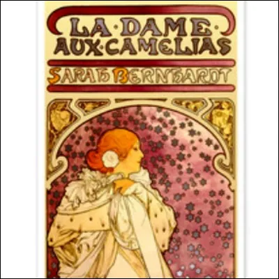 Quel artiste, représentant de lart nouveau, signa un contrat avec Sarah Bernhardt pour réaliser les affiches de ses pièces, dont "La Dame aux camélias" ?