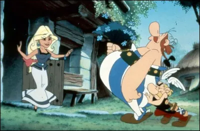 Astérix et Obélix rendent visite à une femme du village, qui est-elle ?