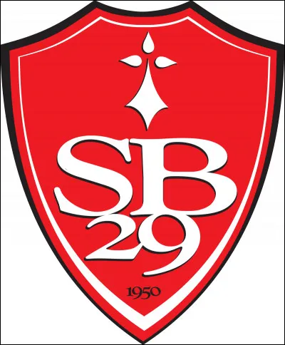 Quelles sont les deux armoiries présentes sur le premier logo du Stade brestois lors de sa création en 1960 ?