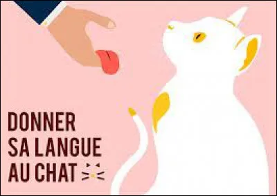 Que veut dire "Donner sa langue au chat" ?