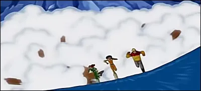 Dans quel dessin animé apparaît cette avalanche ?