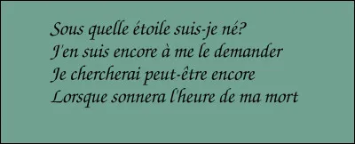 Qui a composé et interprété ce quatrain ?