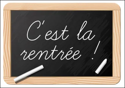 Ça y est, c'est la rentrée, tous les enfants vont retourner à l'école et des parents au travail. 
Alors pour la rentrée je prépare de nouveaux quiz comme celui ci. 

Et nous commençons par une question simple. 
À quel mois est associé la rentrée après les grandes vacances ?