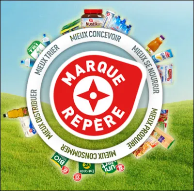 Commençons simplement. ''Marque repère'' est la marque de distributeur de...