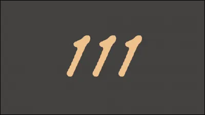 Vous devrez trouver, tout au long de ce quiz, à quoi correspond ce nombre de "111". Voici plusieurs propositions...