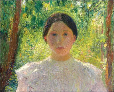 À quel peintre pointilliste doit-on le portrait de cette jeune fille dans le parc de Marqueyrol ?