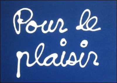 Qui est l'interprète de la chanson ''Pour le plaisir'' ?