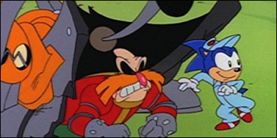 Dans "Les Aventures de Sonic", l'ennemi juré de Sonic, le Dr Ivo Robotnik, rêve de devenir le maître de la planète :