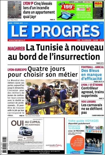 Progrès : où le journal "Le Progrès" est-il diffusé ?