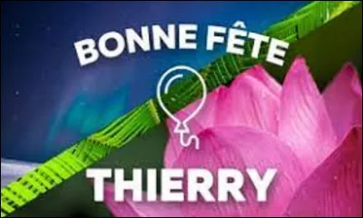 Fête : 
Thierry est un prénom d'origine germanique équivalent à Théodoric que l'on peut traduire par theud (peuple) et ric (puissant), soit ''peuple puissant''.
À quelle date fête-t-on les Thierry ?