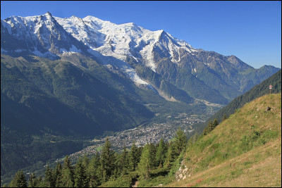 Quel est le plus haut sommet des Alpes au pied duquel la ville se trouve ?