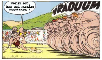 Astérix se retrouve dans une situation pour le moins étrange ! Que dit-il ?