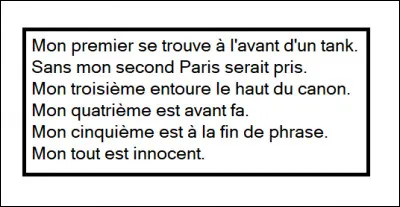 La petite voisine vous tend discrètement un papier (Image). 
Qui pouvez-vous innocenter ?
Indice : Vous devez trouver des lettres.