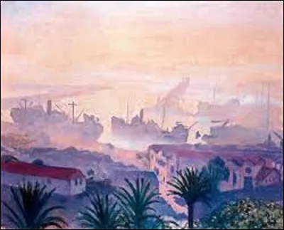 On commence notre voyage en Algérie.
Quel fauviste a réalisé, en 1943, cette huile sur toile intitulée ''Le Port d'Alger dans la brume'' ?