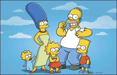 Quel membre de la famille Simpson a les cheveux bleus ?