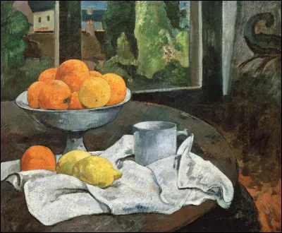 Qui a peint "Oranges et citron avec vue" ?