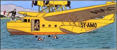 Dans quel album de Tintin, admire-t-on cet hydravion jaune ?