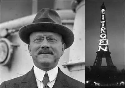 Alors que l'antériorité de la poule sur l'oeuf fait toujours débat, celle du fondateur sur sa firme est indiscutable. Je commencerai donc par vous demander par qui fut fondée Citroën et en quelle année.