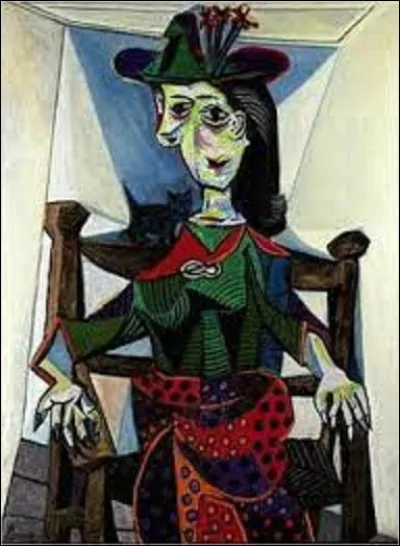 Quel peintre a réalisé, en 1941, cette toile intitulée ''Dora Maar au chat'' ?