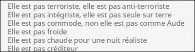 Musique : Dans une chanson de Louise Attaque, qui est "parisienne, pas jolie, pas moche non plus" ?