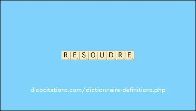 Comment se conjugue "résoudre" à la 3e personne du singulier de l'imparfait ?