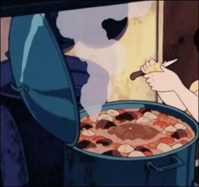 Dans quel Ghibli pouvons-nous voir ce plat en train de mijoter ?