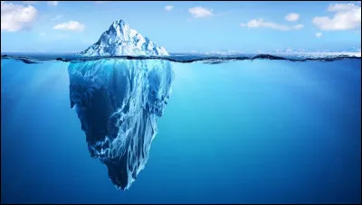 Quelle est la fraction de la masse émergée d'un iceberg (en moyenne) ?