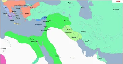 Après la septième croisade, la menace mongole devint de plus en plus présente au Proche-Orient. Les Mongols assiégèrent Bagdad le 29 janvier 1258, capitale du califat