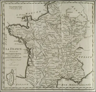 Ce 26 février, l'assemblée constituante crée les départements, au nombre alors de 83 : c'était en ...