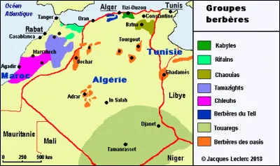 Les Berbères habitent dans une zone du monde. Laquelle ?