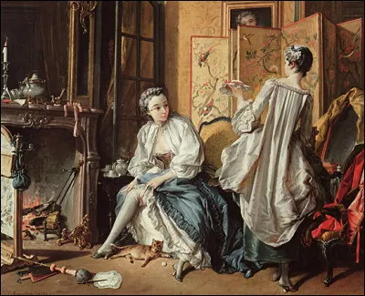 A laquelle de ces images associez-vous le peintre auteur de ce tableau "La toilette", peint en 1742 ?