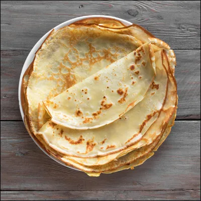 Dans la recette des crêpes, on trouve de la farine.