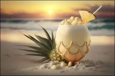 Quel fruit associe-t-on avec la noix de coco dans le cocktail piña colada ?