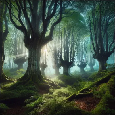 Dans la forêt [...], les arbres centenaires se dressaient fièrement sous le ciel azuré.