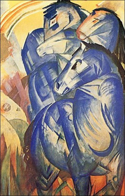 Représentant de l'expressionnisme allemand, peintre animalier, graveur, pastelliste, aquarelliste, lithographe, écrivain, il réalise en 1913 le tableau " La Tour des chevaux bleus ". De qui s'agit-il ?