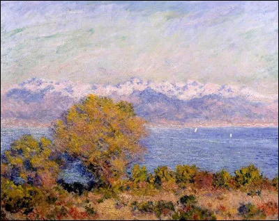 Qui a peint "Les Alpes, vue du cap d'Antibes" ?