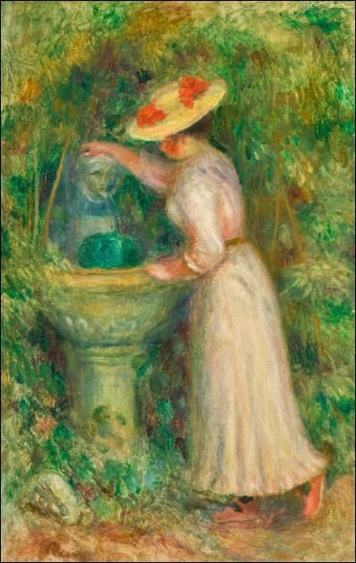 Qui a peint "Jeune fille près d'une fontaine" ?