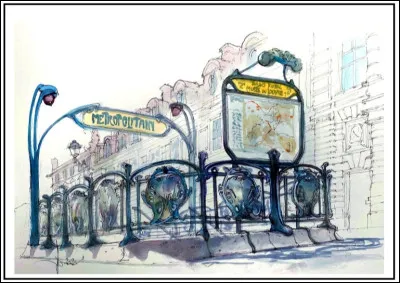 Quel est l'architecte de ces entrées typiques du métro parisien ?