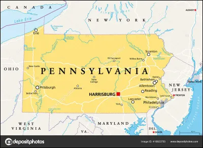 En quelle année fut fondé l'État américain de Pennsylvanie ?