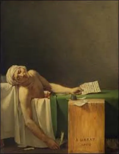 Quel néoclassique a réalisé cette toile intitulée ''La Mort de Marat'', en 1793 ?