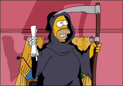 Pendant l'épisode "Simpson Horror Show XIV" des Simpson, en quoi est déguisé Homer ?