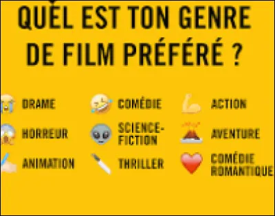 Quel est ton type de film préféré ?