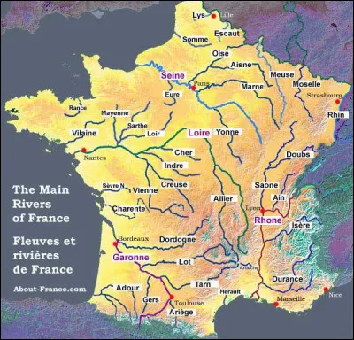 Quel cours d'eau possède sur le territoire français la plus grande longueur avec 1006 km ?