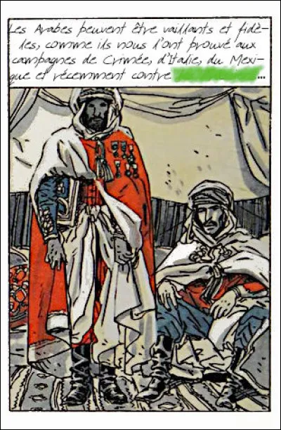 1870 > Les "Indigènes" participent aux joyeusetés bellicistes de l'Empire > Selon un officier* : "...Lorsqu'on s'attache à ménager leur fierté, ..." [Complétez la phrase ci-dessous avec le nom de "l'ennemi" de l'époque !]