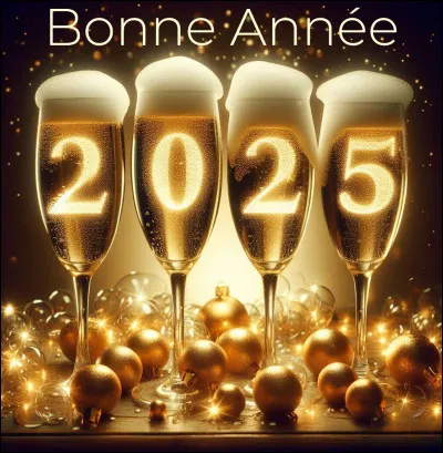 Complétez les paroles : "Bonne année, bonne année / Je lève ... / Bonne année, bonne année / À l'année dernière".