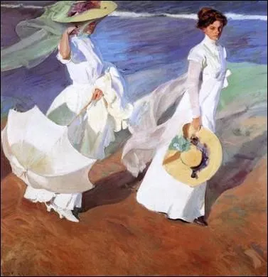 Qui a peint le tableau nommé : "Promenade le long de la mer" ?