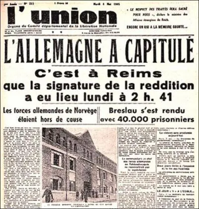 Quand eu lieu la capitulation de l'Allemagne ?